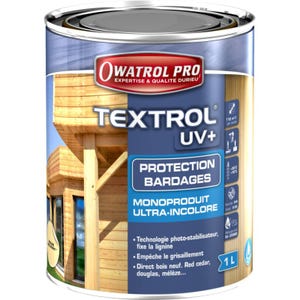 Textrol UV+ - Protection de bardages en bois - Owatrol Pro - 1 L