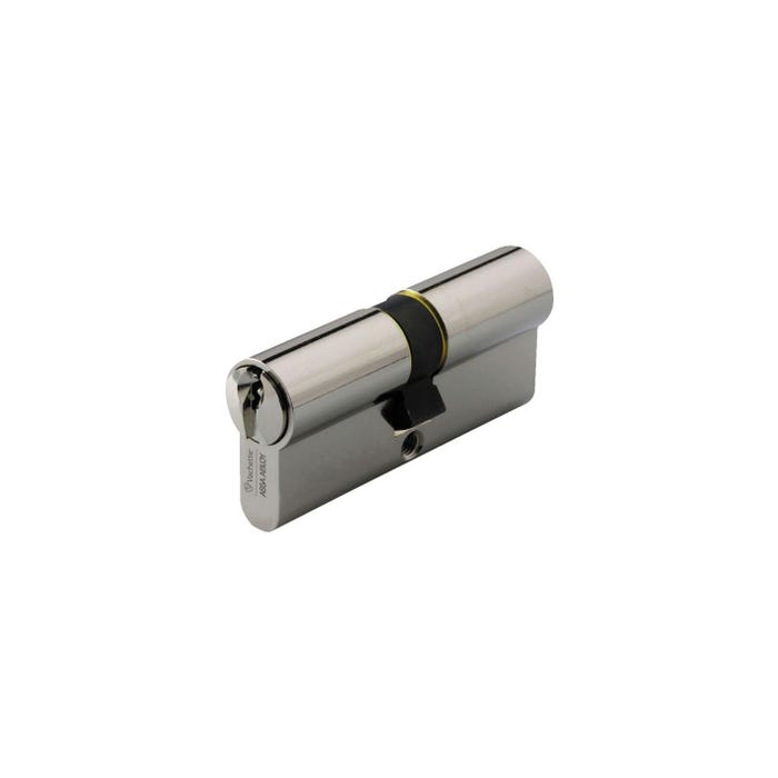 Cylindre simple de sûreté 30 x 10 en laiton poli - Profil européen varié - Série 5000
