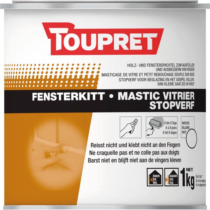 Mastic Vitrier Toupret - 1 Kg