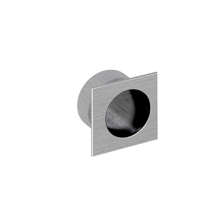 Tire-doigt carré 28 mm pour porte coulissante, acier finition satiné