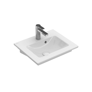 Villeroy & Boch Venticello Lave-mains 412450, 500x420mm, 1 trou pour robinet, avec trop-plein, Coloris: Blanc