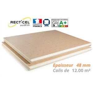 Dalle isolante polyurethane Eurosol - 48 mm - R 2.20 - Colis 12.00 m²