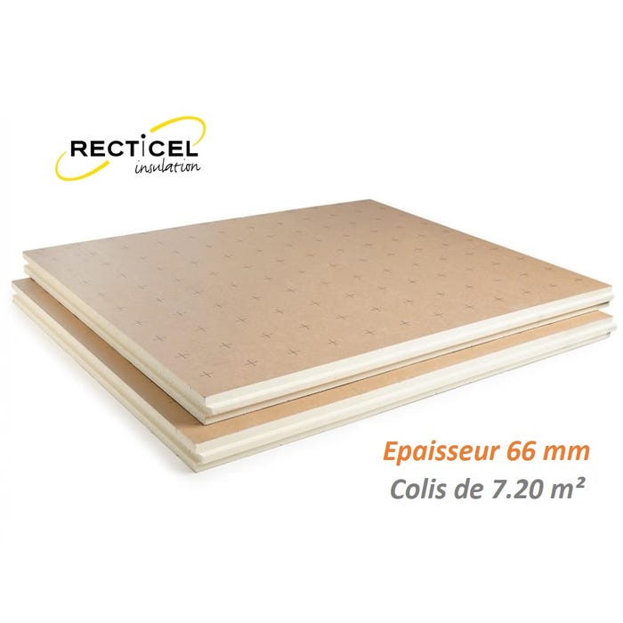 Dalle isolante polyurethane Eurosol - 65 mm - R 3.00 - Colis 7.20 m²
