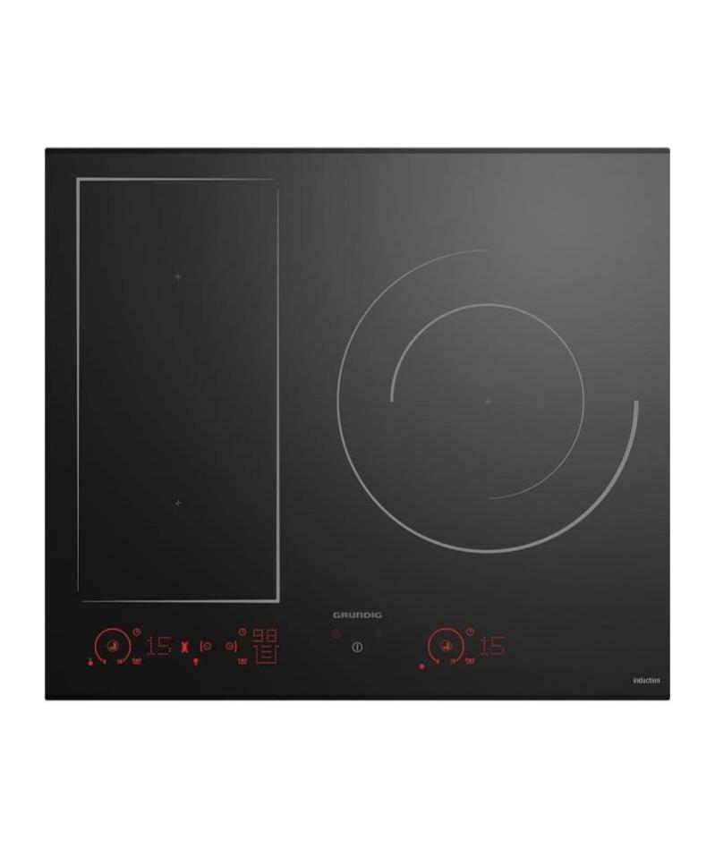Plaque de cuisson à induction sensitive 3 zones en verre noir PI63