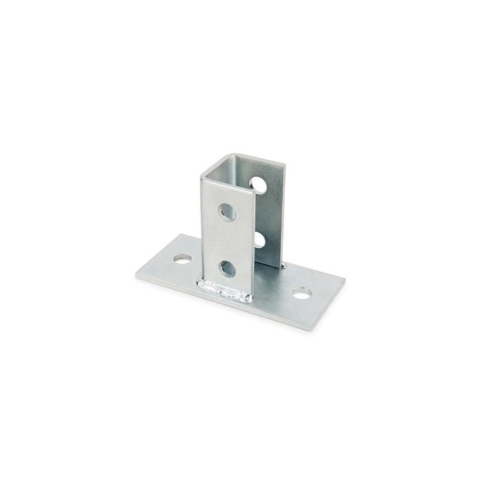 12 supports pour charges lourdes, support base rectangulaire "U" indextrut M12 (41 / 21 - 41 / 41)
