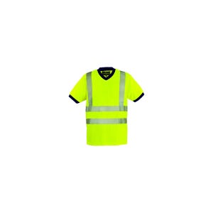 T-shirt YARD MC col V jaune HV - COVERGUARD - Taille L