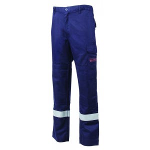 THOR Pantalon multirisques + bandes, 300g/m², Bleu - COVERGUARD - Taille L