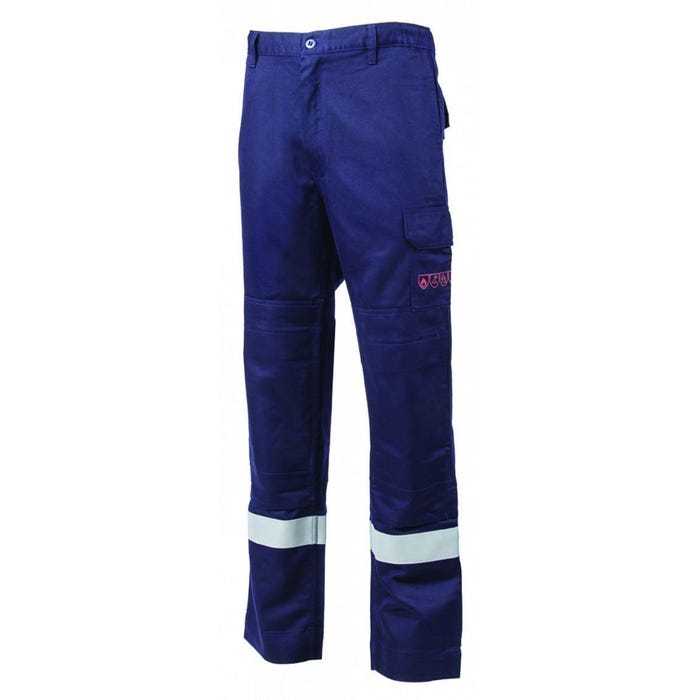THOR Pantalon multirisques + bandes, 300g/m², Bleu - COVERGUARD - Taille S