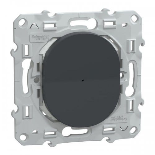 Bouton poussoir connecté zigbee Anthracite | Wiser Ovalis Schneider Electric S340530W