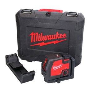 Milwaukee L4 CLL-301C Laser vert 2 lignes 30m 4V Classe2 + Batterie 3 Ah + Track clip + Coffret (4933478243)