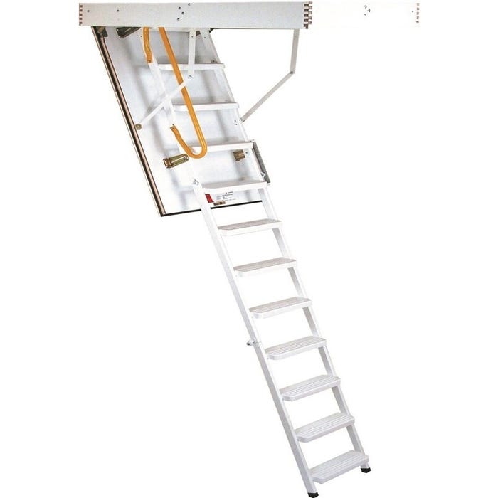 Escalier escamotable en métal "Steel" - 110 x 70 cm - Hauteur 275 cm