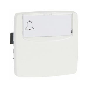 Poussoir 6A porte-étiquette Appareillage saillie composable - blanc - 086109