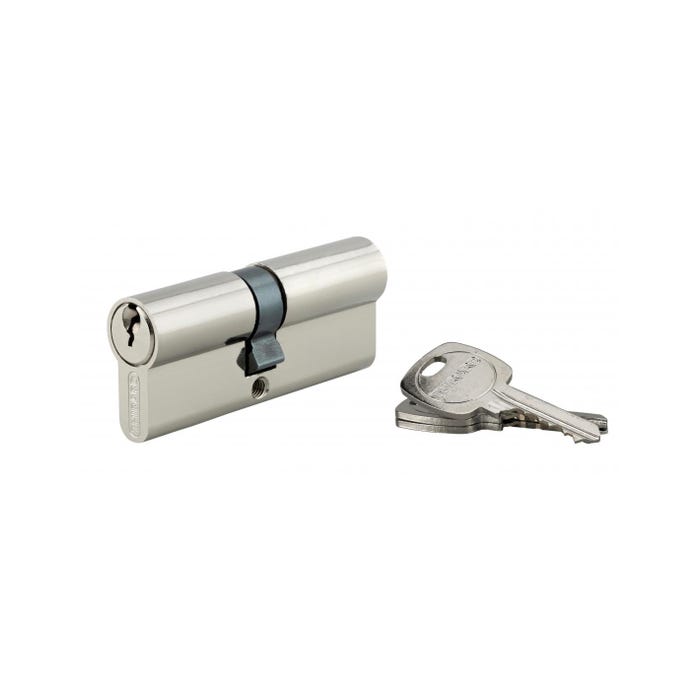 THIRARD - Cylindre de serrure double entrée, 35x40mm, anti-arrachement, nickel, 3 clés