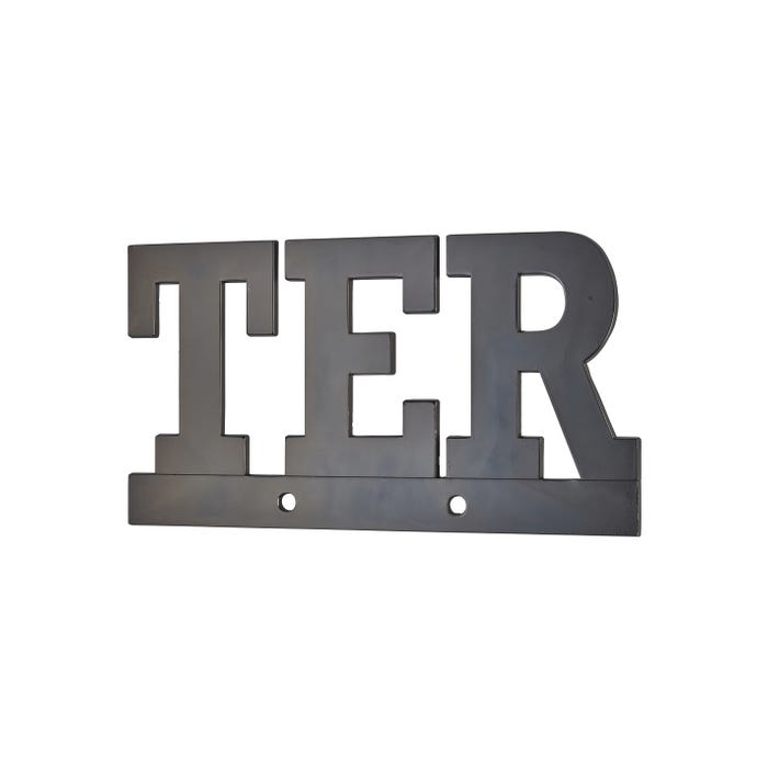 THIRARD - Plaque signalétique "TER" 80mm noir à visser - THIRARD