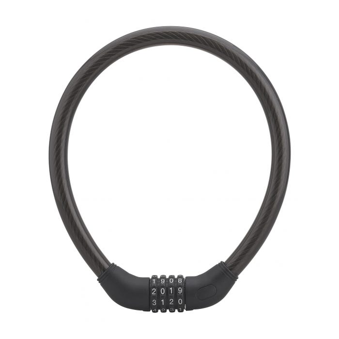 THIRARD - Antivol à combinaison Twisty, 4 chiffres, câble acier, vélo, 18mmx0.6m, noir