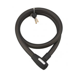 THIRARD - Antivol à clé Stunt, câble acier, vélo, 25mmx1.5m, 2 clés, noir