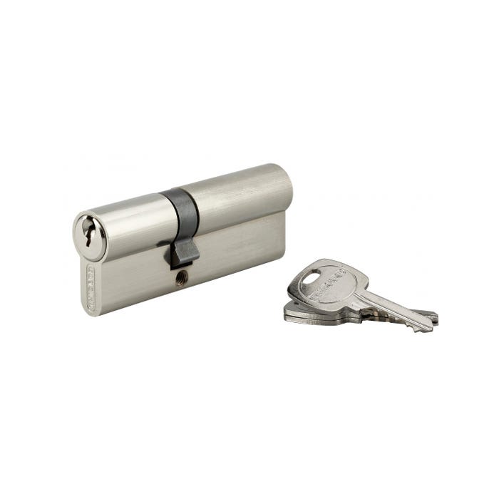 THIRARD - Cylindre de serrure double entrée, 35x50mm, anti-arrachement, nickel, 3 clés