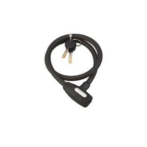 THIRARD - Antivol à clé Stunt, câble acier, vélo, 12mmx0.8m, 2 clés, noir