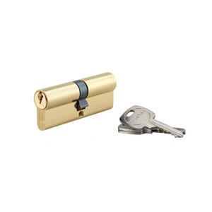 THIRARD - Cylindre de serrure double entrée, 40x40mm, anti-arrachement, laiton, 3 clés