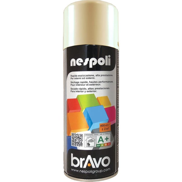 Peinture Aérosol BRAVO NESPOLI - Ivoire (180004) 0,4 L - Contenance : 0,4 L