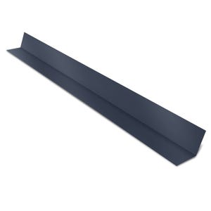 Faîtière Plate Contre Mur Acier Laqué | 2100 mm Longueur Bleu Ardoise | RAL 5008