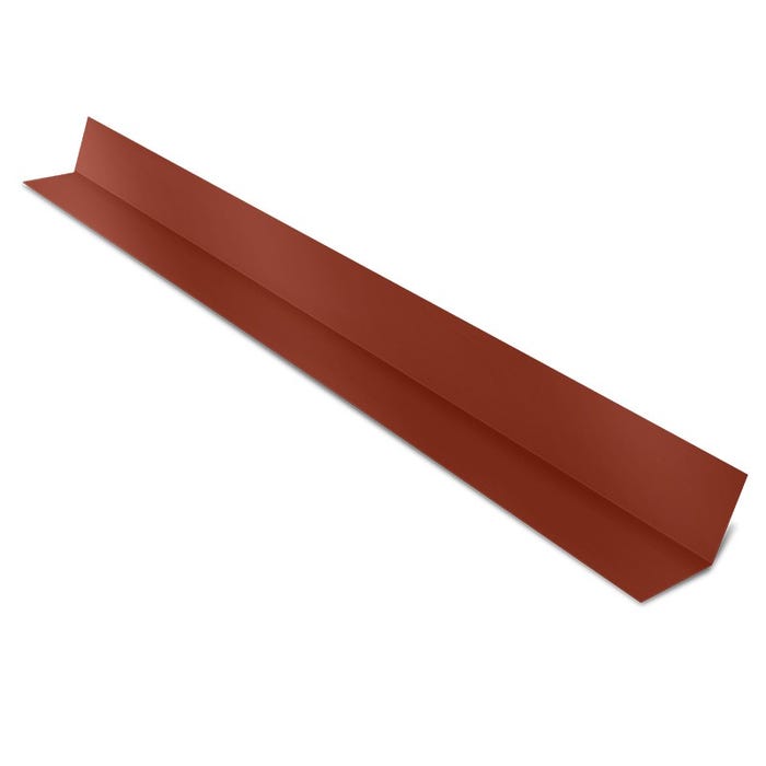 Faîtière Plate Contre Mur Acier Laqué | 2100 mm Longueur Rouge Tuile | RAL 8012