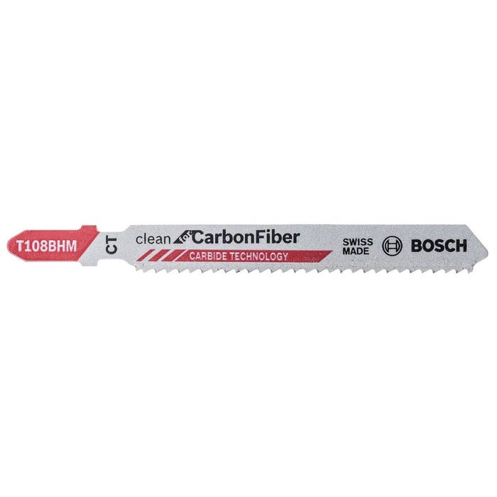 Lames de scie sauteuse L92mm Expert Carbon Fiber Clean T 108 BHM pack de 3 - BOSCH - 2608900565