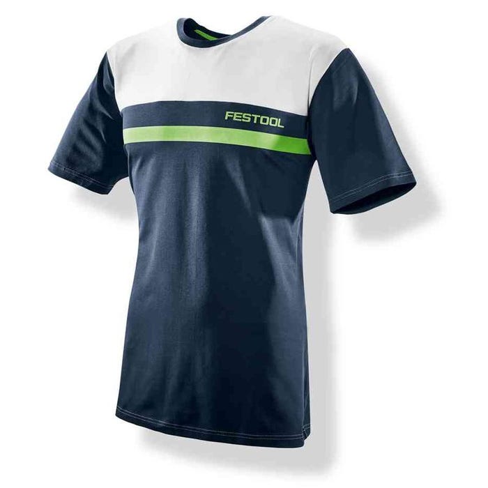 T-shirt hommes tendance bleu marine/blanc/vert FASH-FT1-L - FESTOOL - 577302