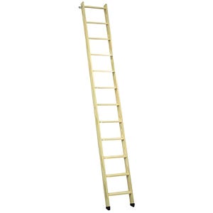 HandyStairs escalier de grenier "Space01" - échelle en bois de pin avec crochet de suspension - hauteur 285 cm - blanc