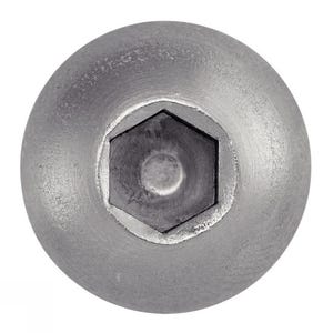 Vis à métaux tête bombée six pans creux - Inox A2 6x80 mm - Boîte de 100