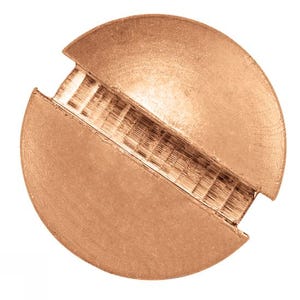 Vis à métaux tête fraisée fendue - Laiton 8x25 mm - Boîte de 100