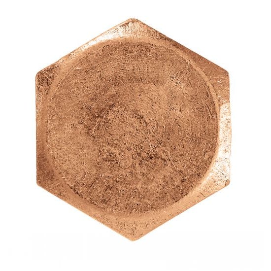 Vis à métaux tête hexagonale - Filetage totale - Laiton 10x30 mm - Boîte de 50