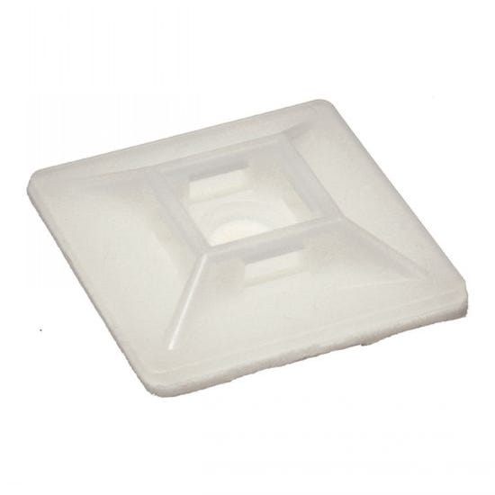 Support de lien blanc adhesif - Nylon 6.6 4,6 mm - Boîte de 100