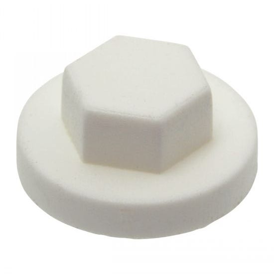 Capuchon plastique (Vis Diam.6,3) - Polyéthylène Blanc - Boîte de 250