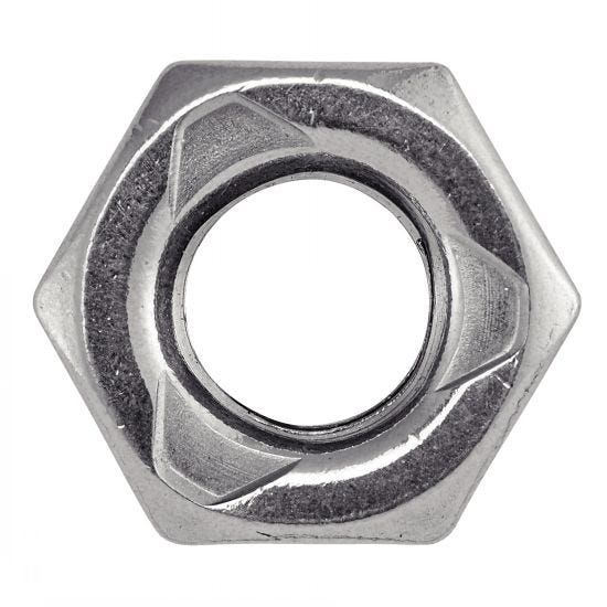 Ecrou autofreiné hexagonal - Tout métal - Inox A4 M10 - Boîte de 100