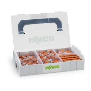 Boîte WAGO L-BOXX® Mini Série 221 - Kit de 130 bornes de connexion - 5 Gelbox IPX8