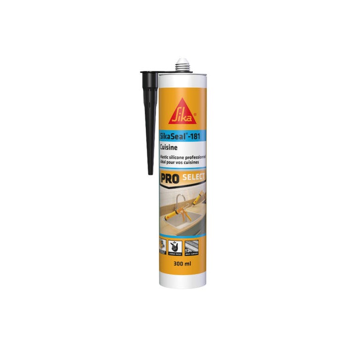 Mastic silicone SIKA Sikaseal-181 Cuisine - Noir - 300ml