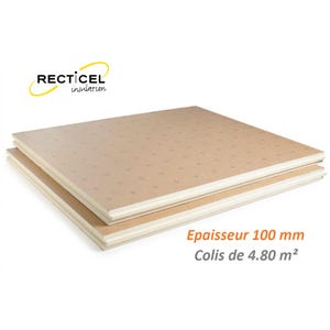 Dalle isolante polyurethane Eurosol - 100 mm - R 4.65 - Colis 4.80 m²
