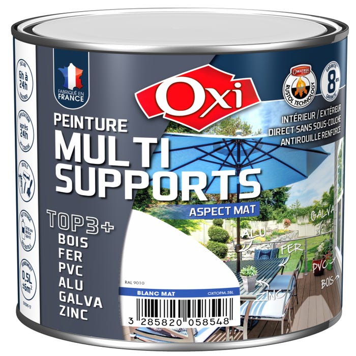 Top 3 Multi Supports Owatrol PEINTURE MULTI SUPPORTS MAT Gris Beige (RAL 7006) 0.5 litre