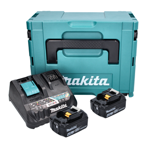 Makita Power Source Kit 18 V avec 2x BL 1840 B batterie 4,0 Ah ( 2x197265-4 ) + DC 18 RE Multi chargeur rapide ( 198720-9 ) +