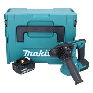 Makita DHR 183 T1J marteau perforateur sans fil 18 V 1.7 J SDS plus brushless + 1x batterie 5.0 Ah + Makpac - sans kit chargeur