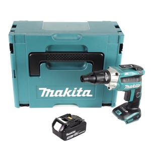 Makita DFS 251 T1J Visseuse pour cloisons sèches sans fil Brushless 18 V + 1x Batterie 5,0Ah + Coffret Makpac - sans chargeur