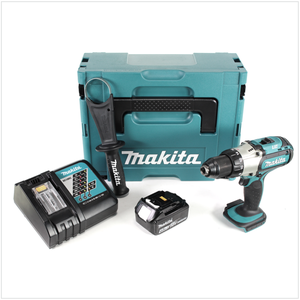 Makita DDF 451 RM1J Perceuse visseuse sans fil, 18V 80Nm + 1x Batterie 4,0Ah + Chargeur rapide + Makpac