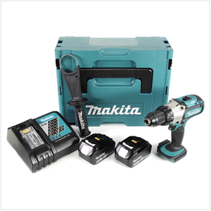 Makita DDF 451 RTJ Perceuse visseuse sans fil, 18V 80Nm + 2x Batteries 5,0Ah + Chargeur + Makpac
