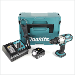 Makita DDF 451 RT1J Perceuse visseuse sans fil, 18V 80Nm + 1x Batterie 5,0Ah + Chargeur + Makpac