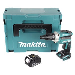 Makita DFS 251 M1J Visseuse pour cloisons sèches 18 V Brushless + 1x batterie 4,0 Ah + Makpac - sans chargeur