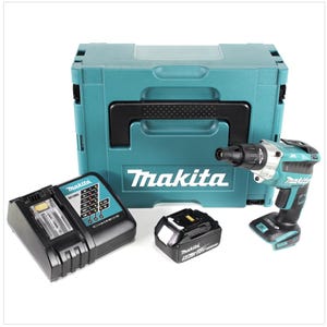 Makita DFS 251 RT1J Visseuse bardage sans fil18 V Li-Ion, sans balai + 1x Batterie BL1850 B 5,0 Ah + Chargeur DC18RC + Makpac