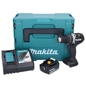 Makita DHP 484 RT1JB Perceuse-visseuse à percussion sans fil 18 V 54 Nm Brushless noir + 1x batterie 5,0 Ah + chargeur + Makpac