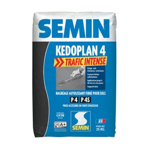 Semin - Enduit de Ragréage autolissant - Kedoplan 4 Traffic Intense - Intérieur/Extérieur - Sac 25 kg