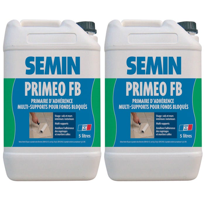 Semin Primaire d'Adhérence Priméo FB - Sols - Intérieur/Extérieur - Bidon 5 L (lot de 2)